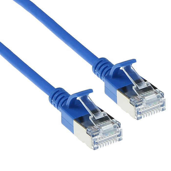 ACT CAT6a Slim-Line Patchkabel U/FTP LSZH, 3.8mm, 2M, Blau –DC7602